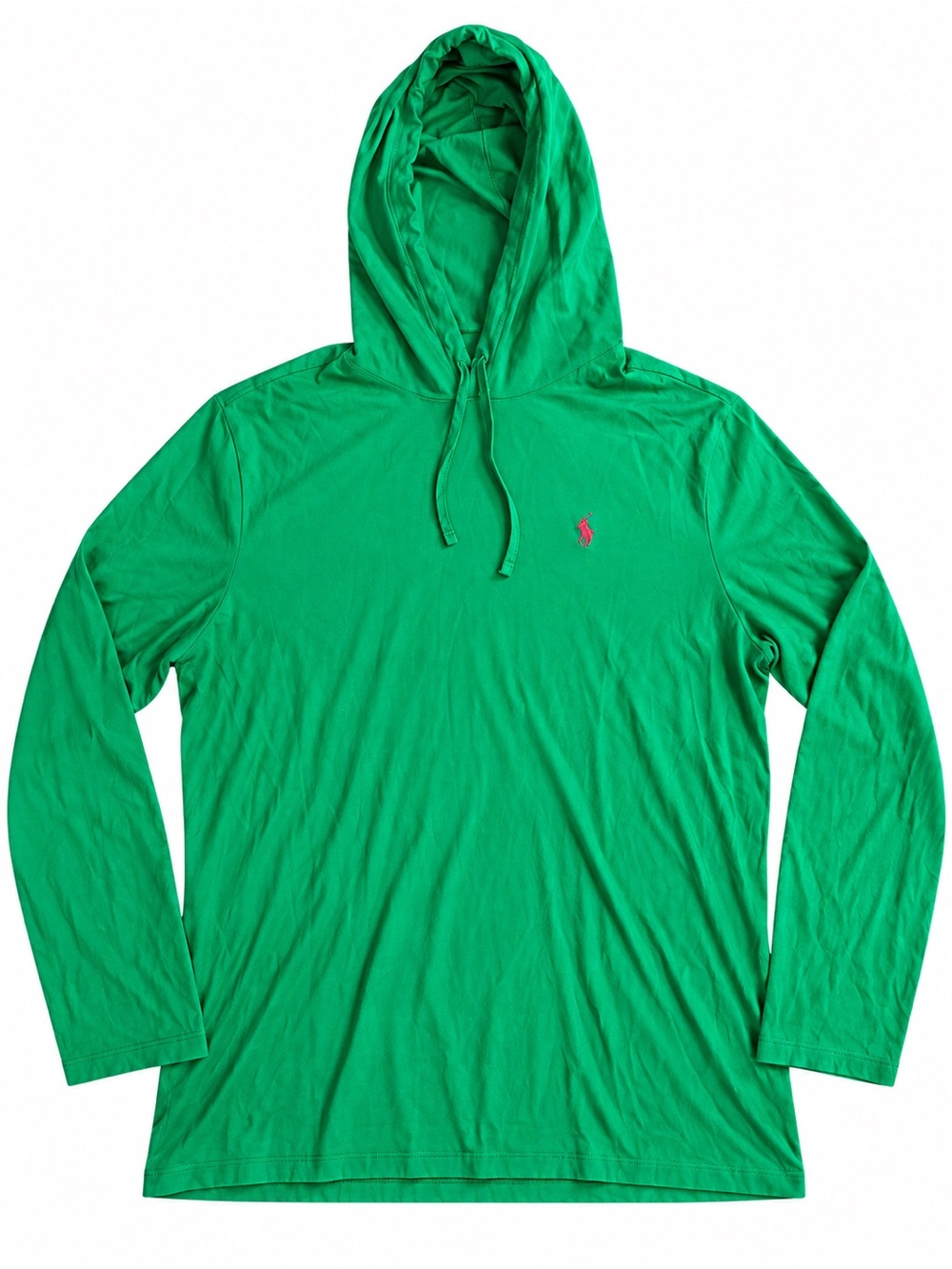 Polo Ralph Lauren Men’s XL Green Hooded Long Sleeve Shirt Pony Logo